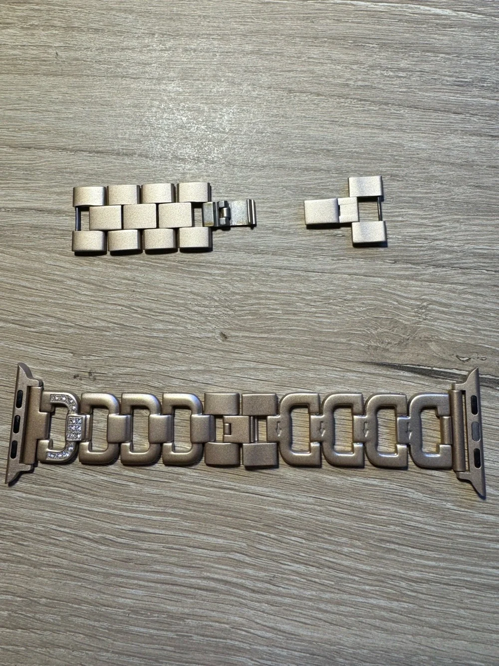 Rose Gold Metal Link Watch Band for Apple Watch